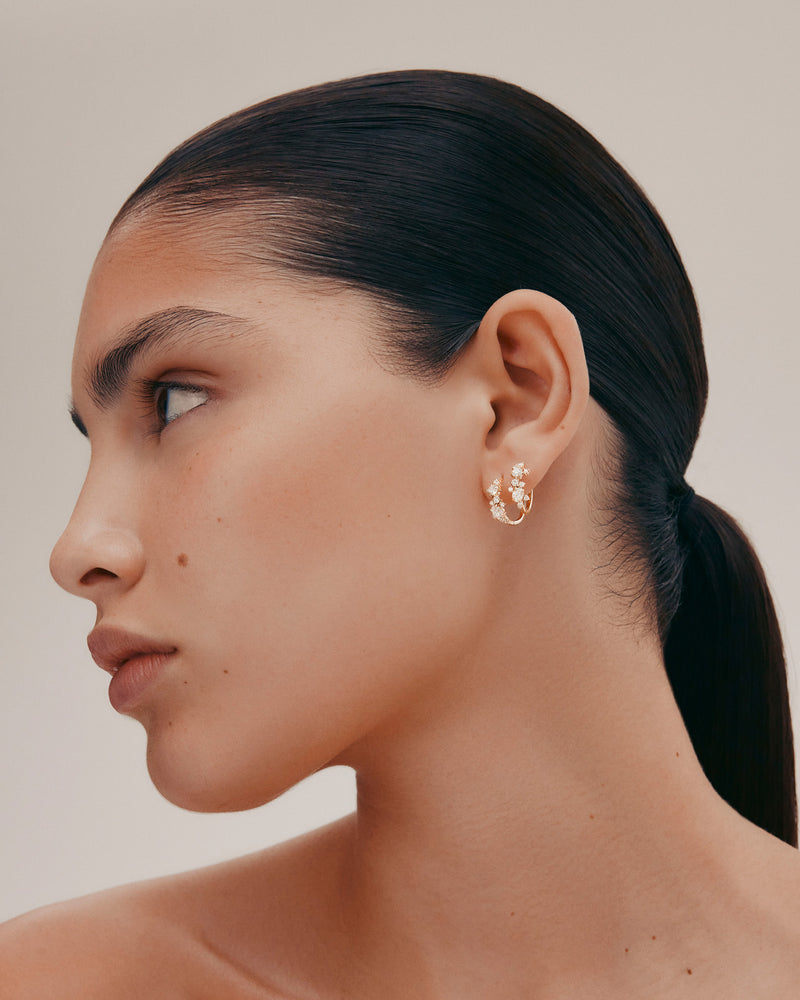 Diamond Verdigris Hoops