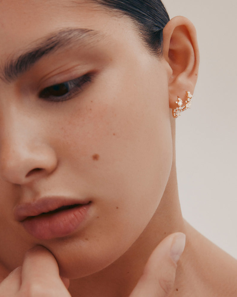 Diamond Verdigris Hoops