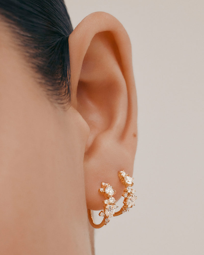 Diamond Verdigris Hoops