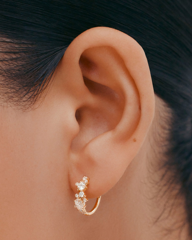 Diamond Verdigris Hoops