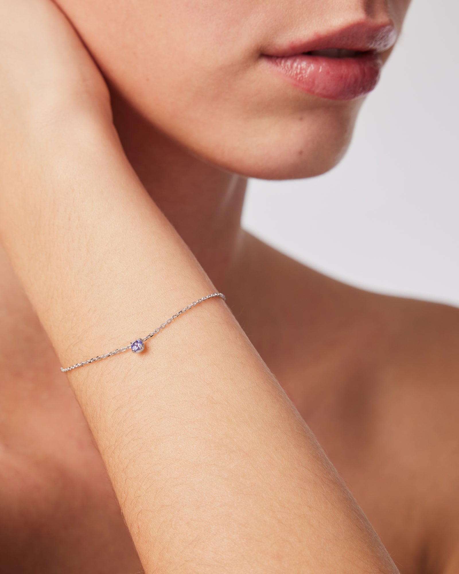 The Tanzanite Birthstone Bracelet White Gold Sarah Sebastian