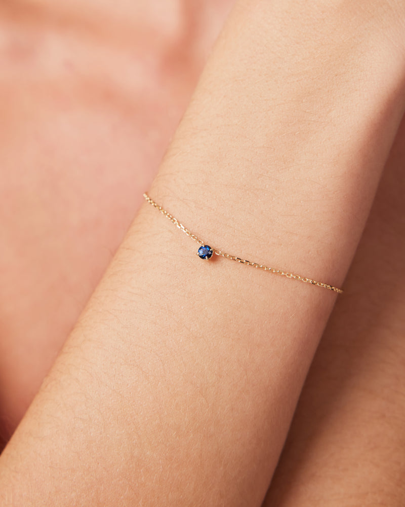 The Sapphire Birthstone Sapphire Birthstone Bracelet 14K Gold