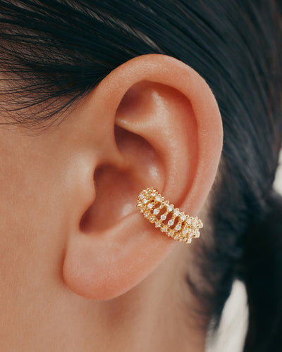 Diamond Medusa Ear Cuff by Sarah & Sebastian