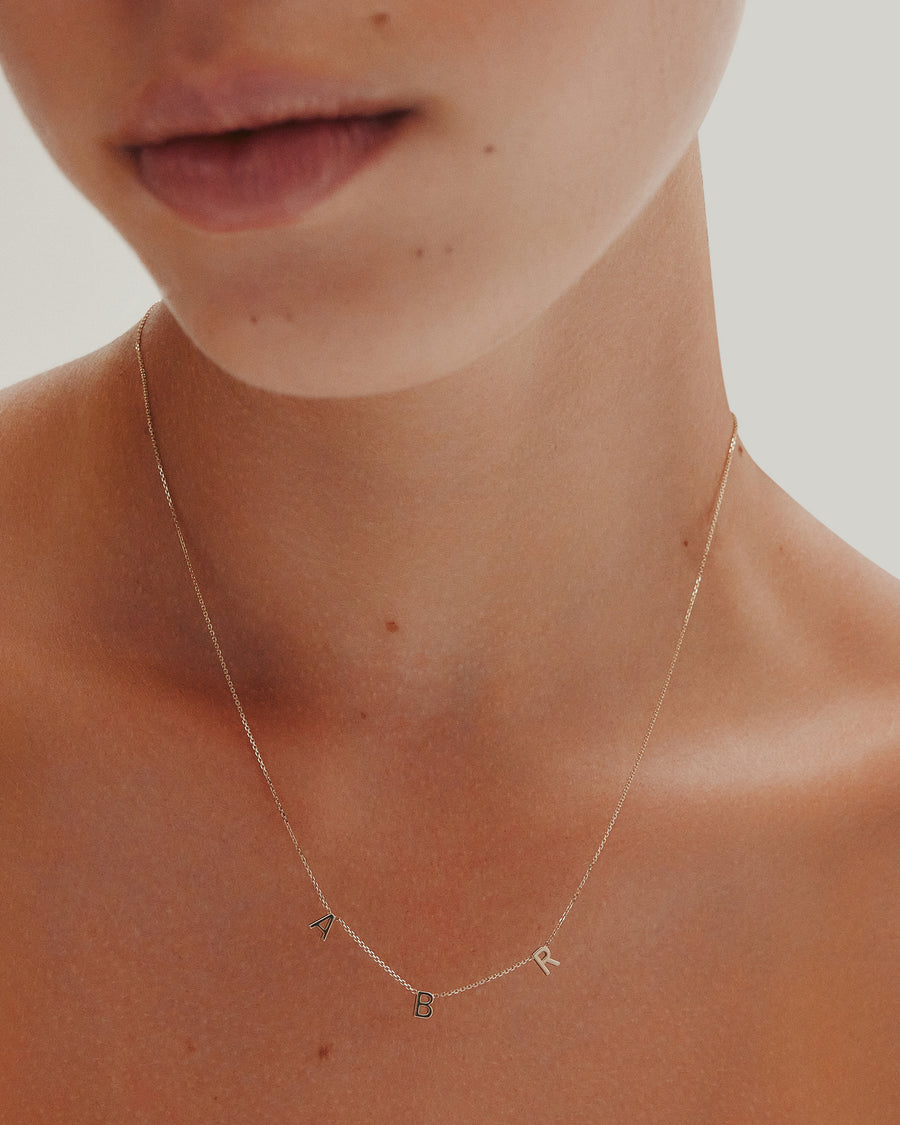 Charm Necklace Sarah Sebastian Letter Necklace Multi Petite Letter