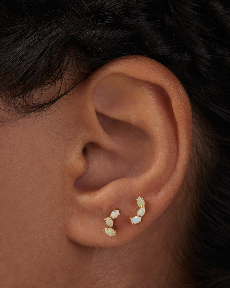Opal Overlay Cartilage Earring