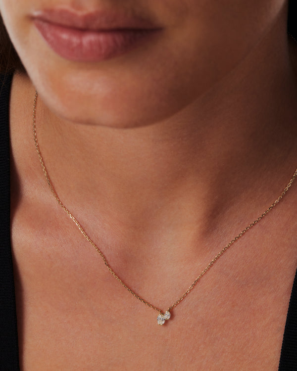 Petite Oval Toi Et Moi Necklace by Sarah & Sebastian