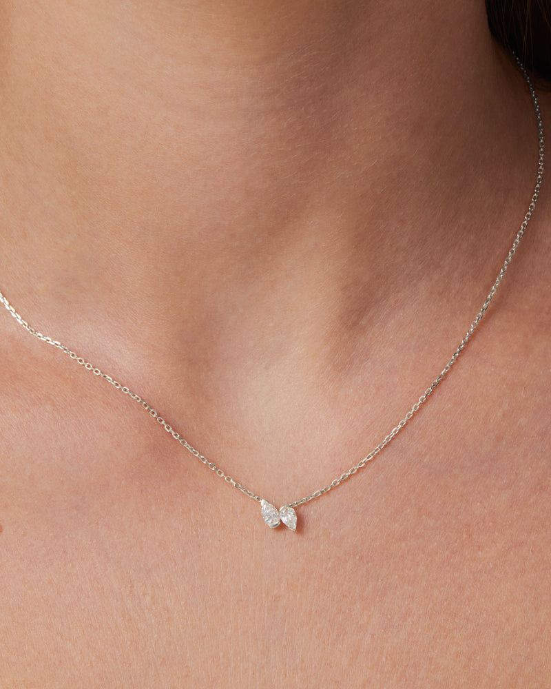 Petite Pear Toi Et Moi Necklace