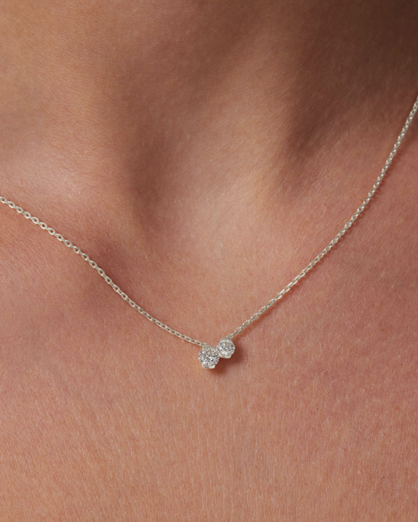 Petite Round Toi Et Moi Necklace by Sarah & Sebastian