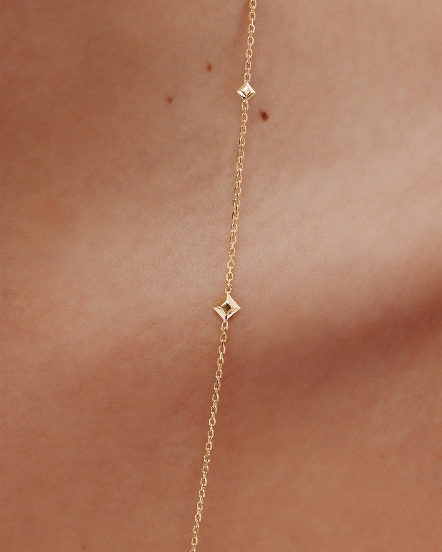 Zenith Station Necklace | Solid 18k Yellow Gold | Sarah