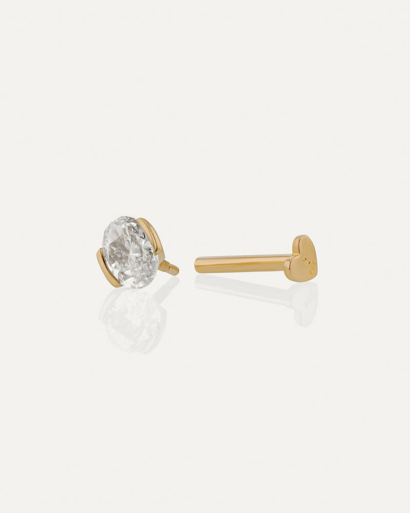 Oval Suspense Cartilage Earring