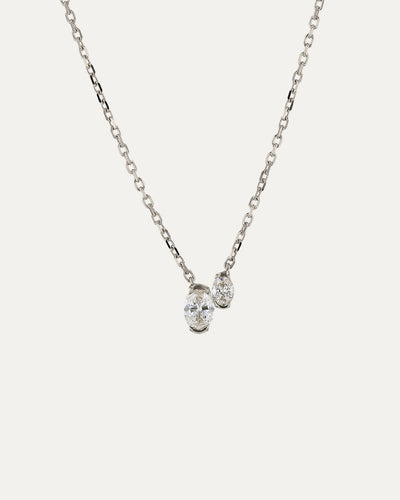 Petite Oval Toi Et Moi Necklace