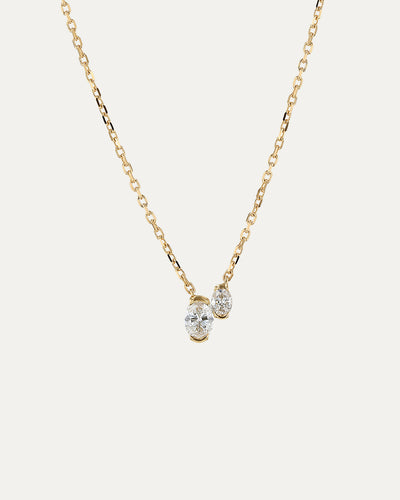 Petite Oval Toi Et Moi Necklace