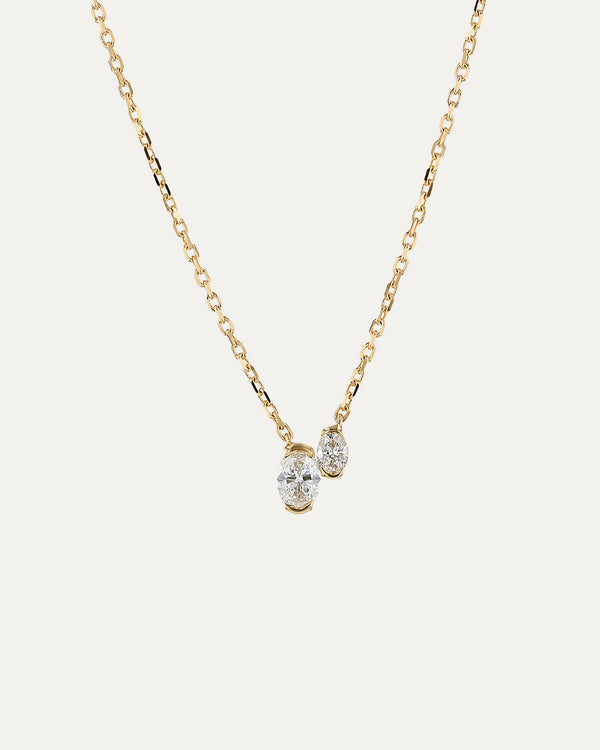 Petite Oval Toi Et Moi Necklace