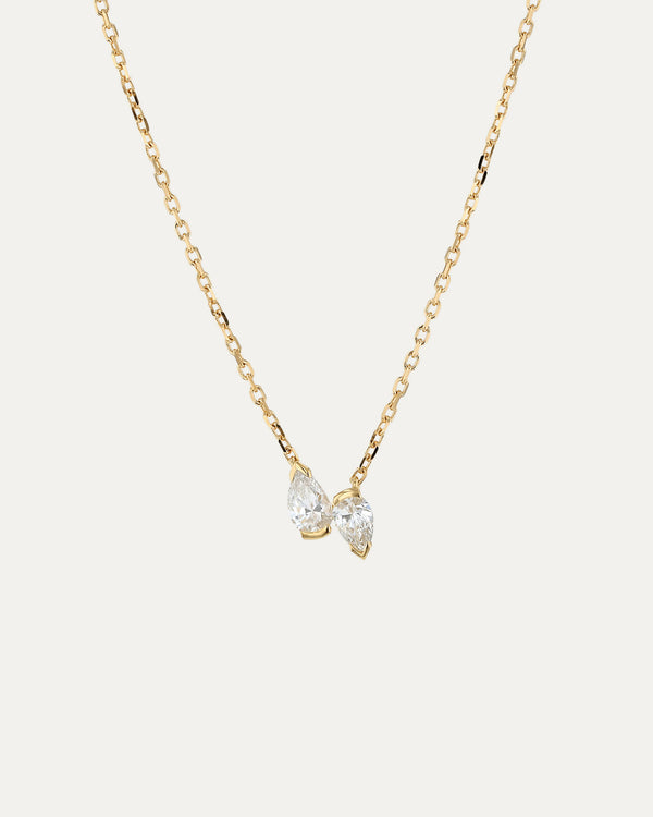 Petite Pear Toi Et Moi Necklace