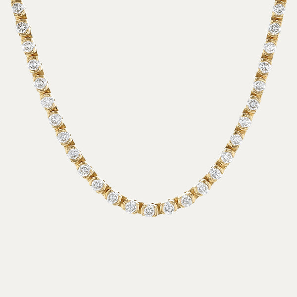 Petite Tennis Necklace | Natural Diamond & 18 Karat | SARAH
