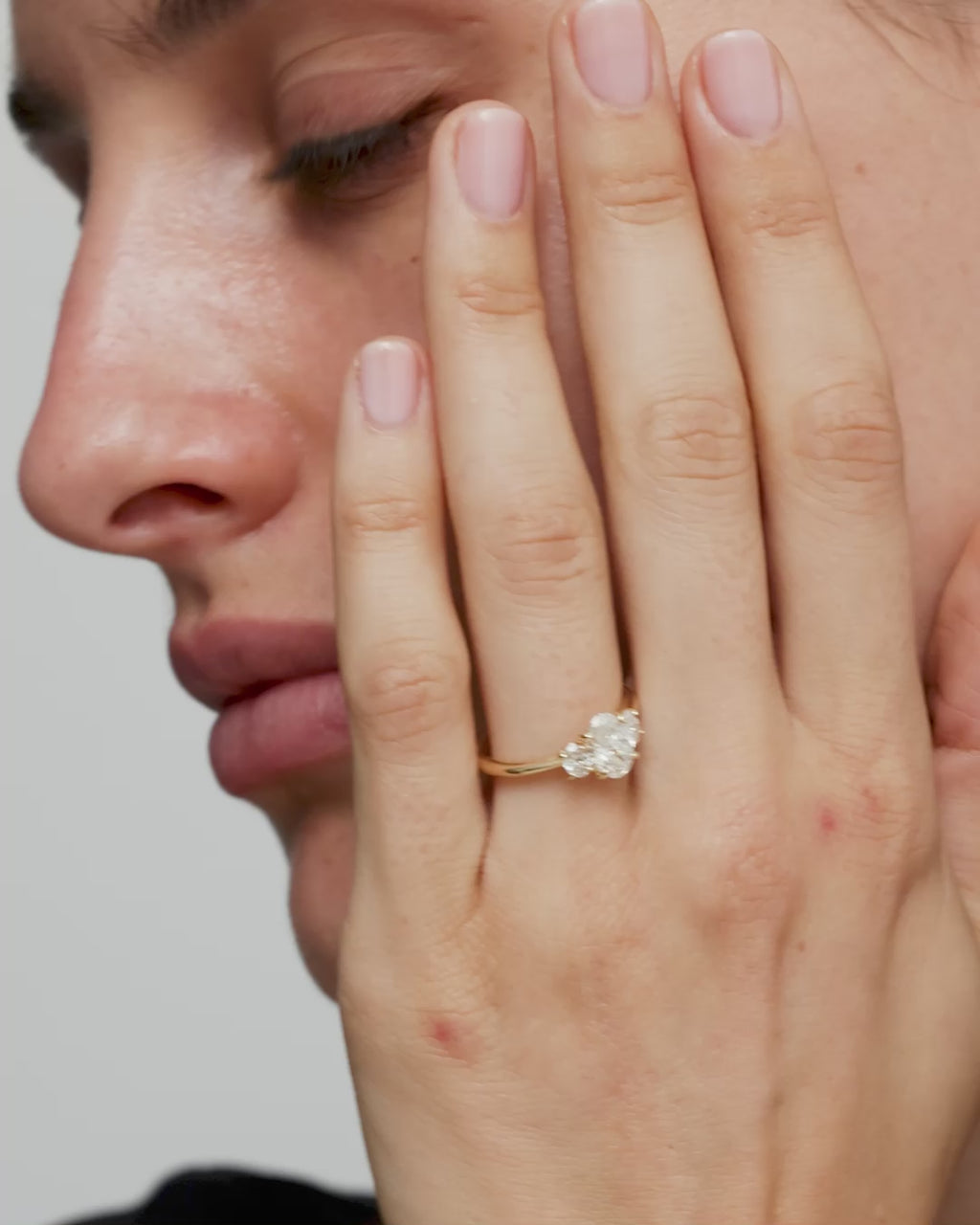 Oval Trilogy Engagement Ring by Sarah & Sebastian