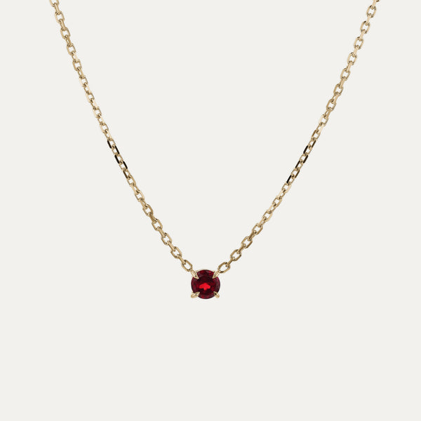 The Ruby Birthstone Necklace | Yellow Gold | Sarah & Sebastian