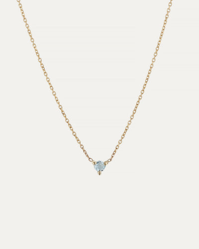 The Petite Aquamarine Birthstone Necklace