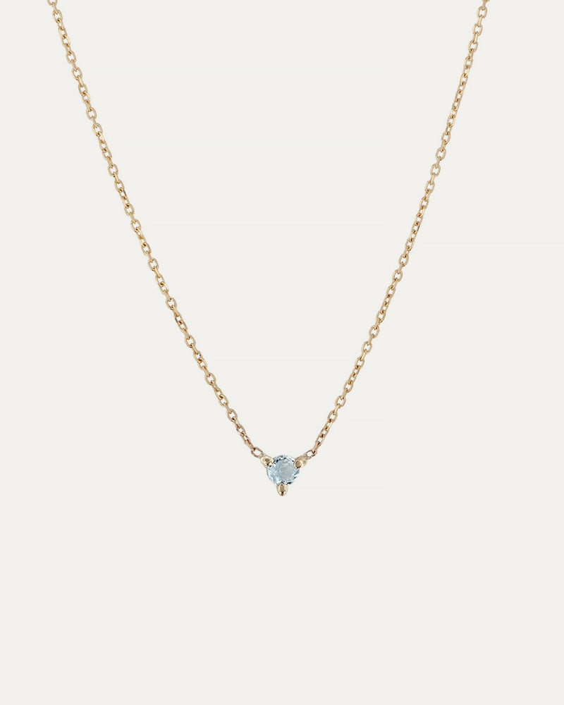 The Petite Aquamarine Birthstone Necklace