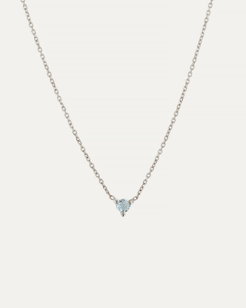 The Petite Aquamarine Birthstone Necklace