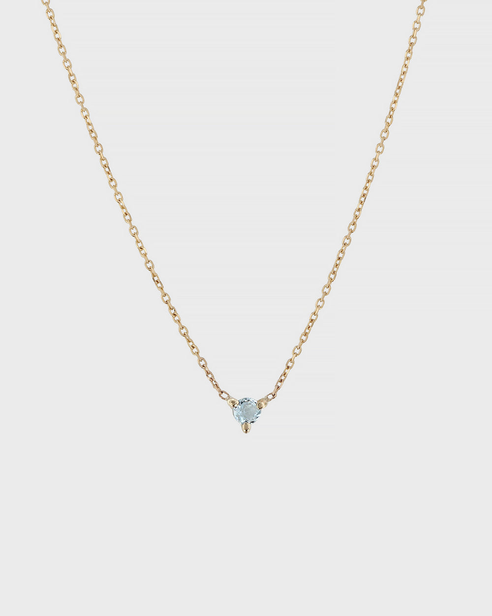The Petite Aquamarine Birthstone Necklace by Sarah & Sebastian