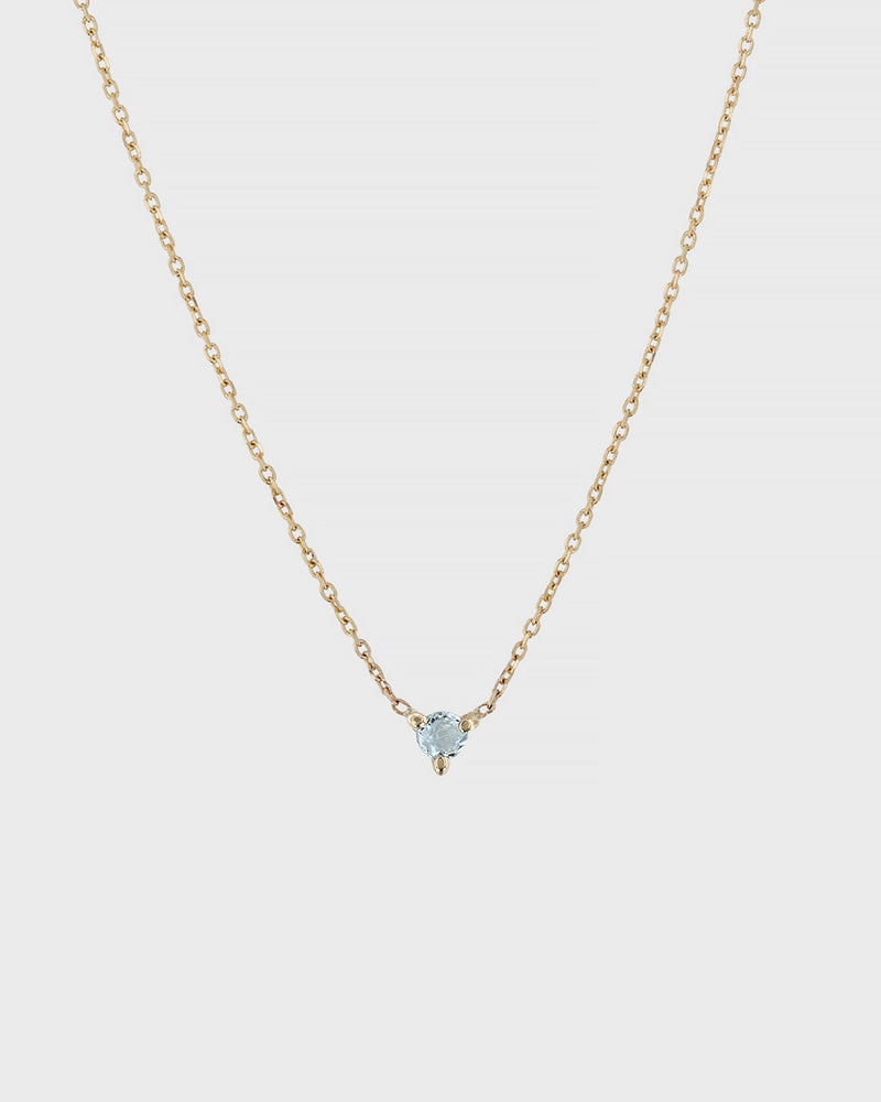 The Petite Aquamarine Birthstone Necklace by Sarah & Sebastian