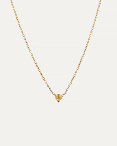 The Petite Citrine Birthstone Necklace