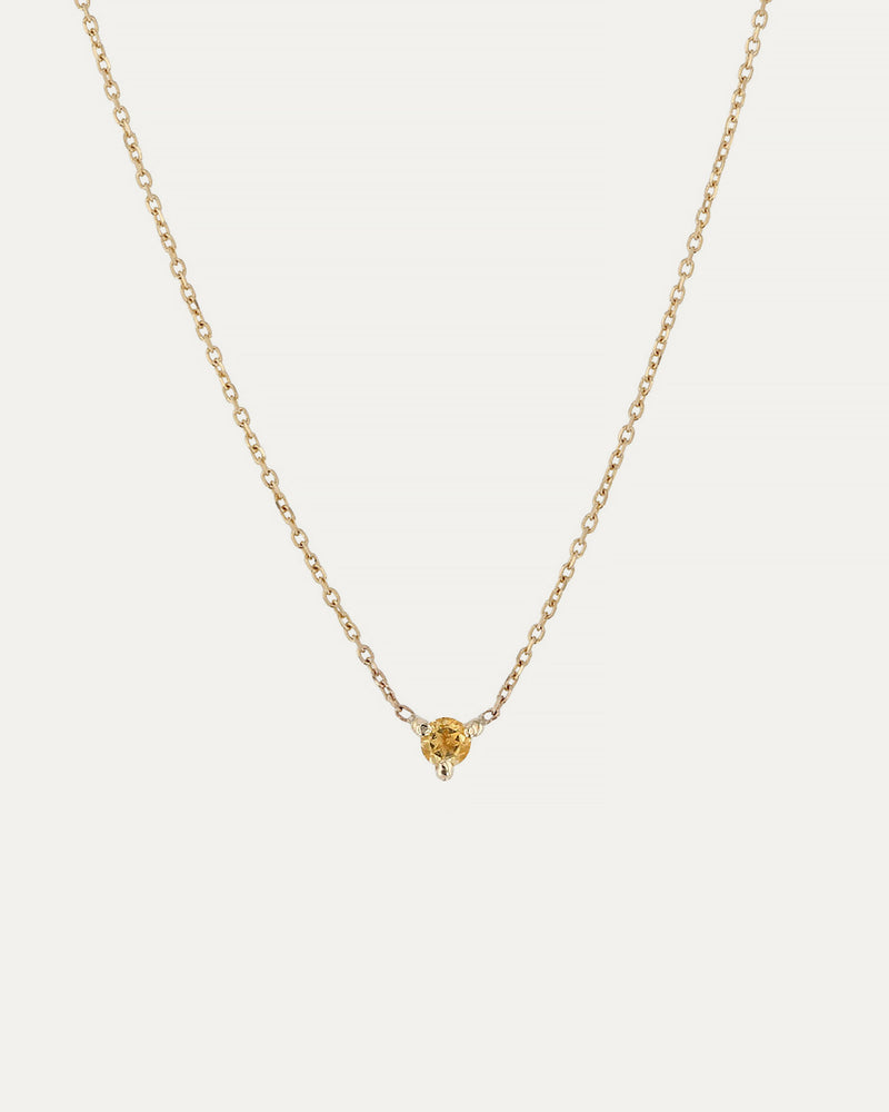 The Petite Citrine Birthstone Necklace