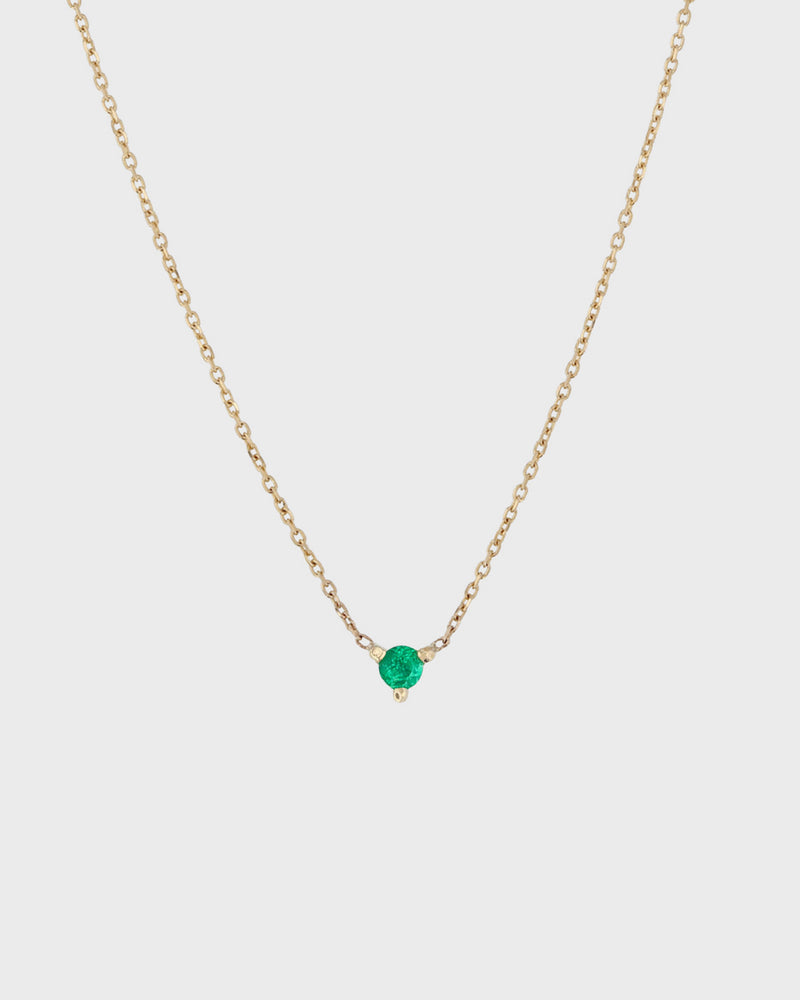The Petite Emerald Birthstone Necklace by Sarah & Sebastian