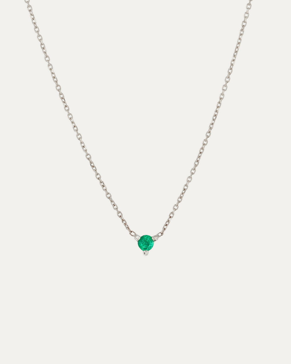 The Petite Emerald Birthstone Necklace