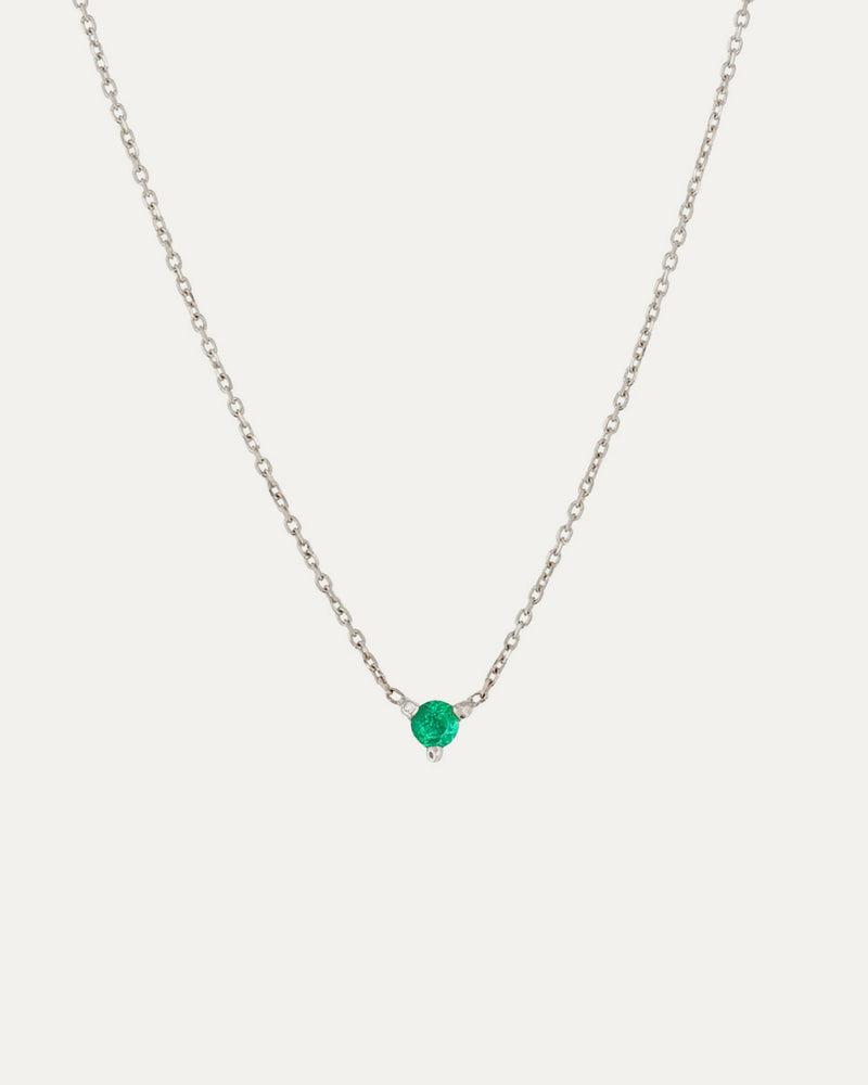 The Petite Emerald Birthstone Necklace