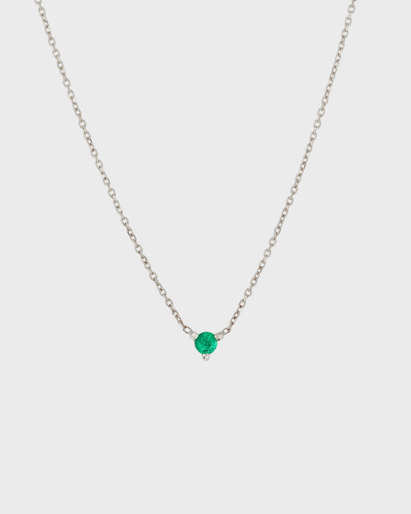 Colombian Emerald Pendant, Oval Emerald earrings, White Gold Necklace