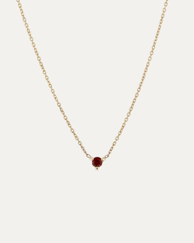 The Petite Garnet Birthstone Necklace
