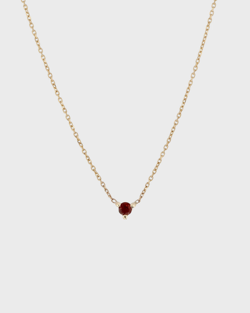 The Petite Garnet Birthstone Necklace by Sarah & Sebastian