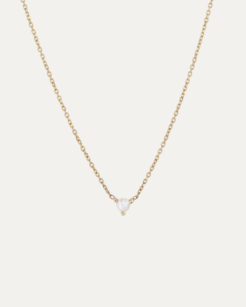 The Petite Pearl Birthstone Necklace