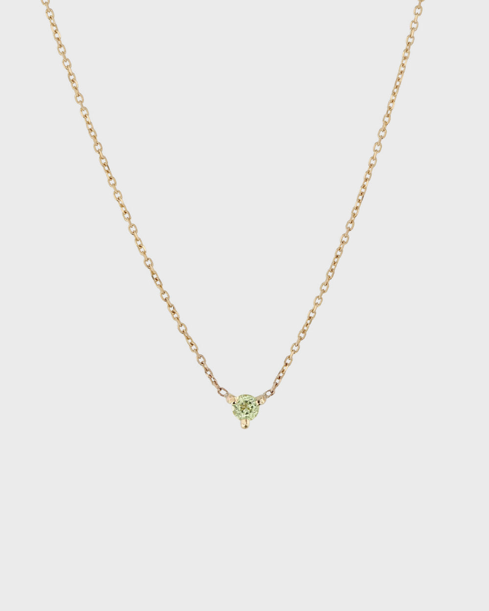 The Petite Peridot Birthstone Necklace by Sarah & Sebastian