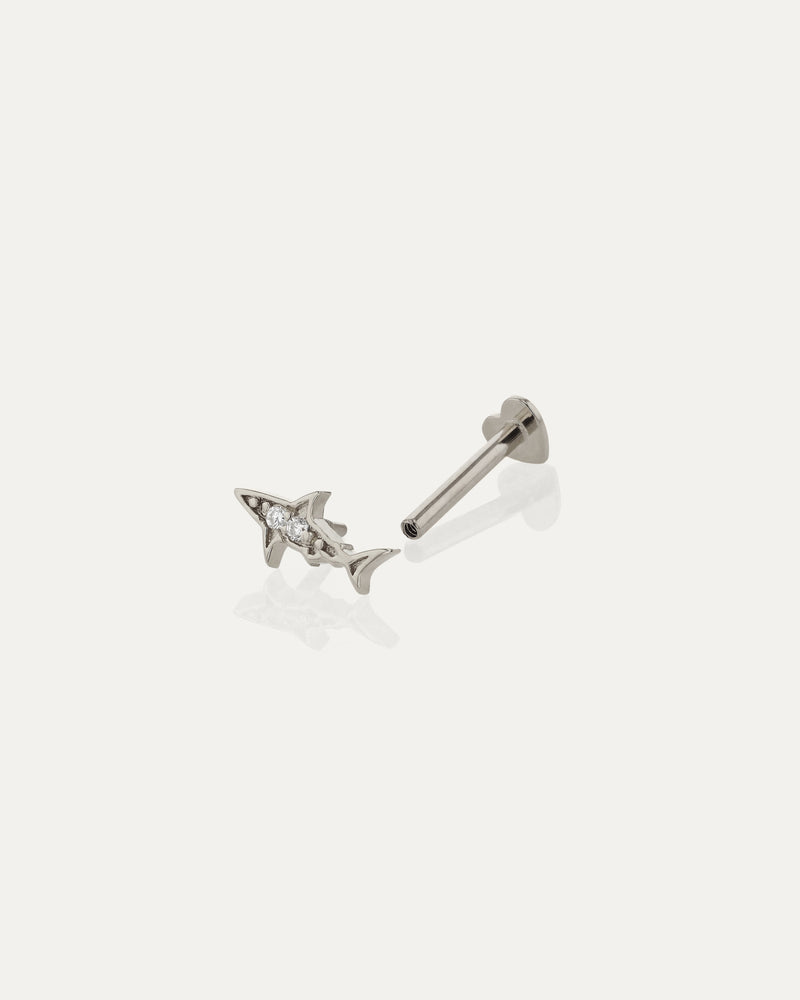 Shark Diamond Cartilage Earring