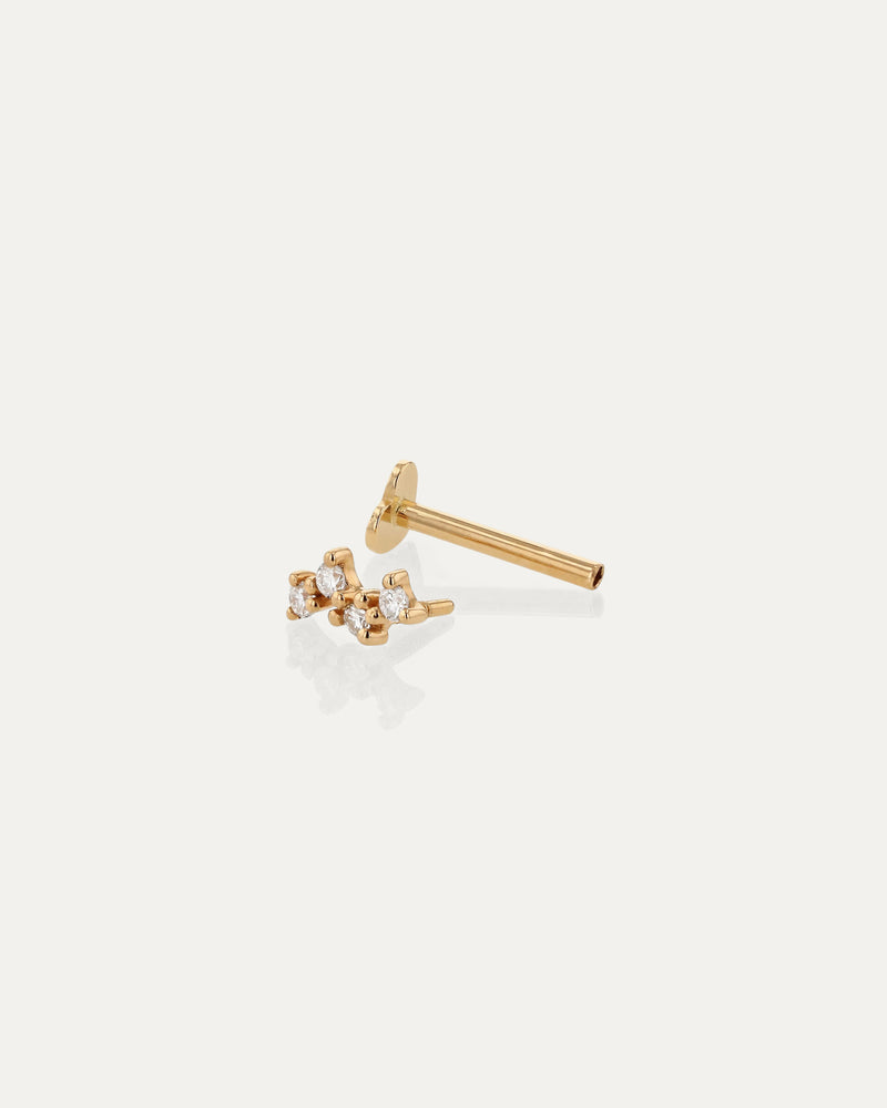 Tiny Cluster Diamond Cartilage Earring