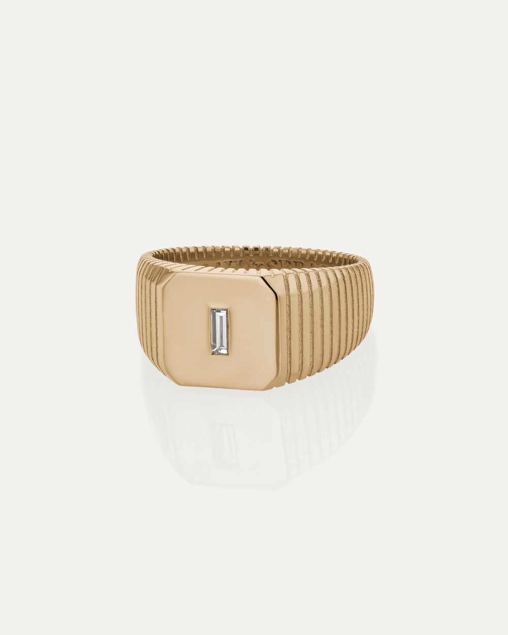 Traction Diamond Signet Ring