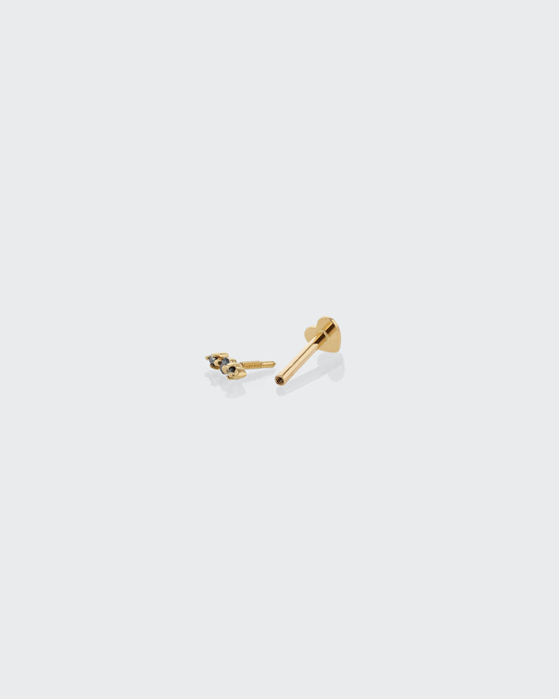 Black Diamond Row Cartilage Earring Gold | Sarah & Sebastian