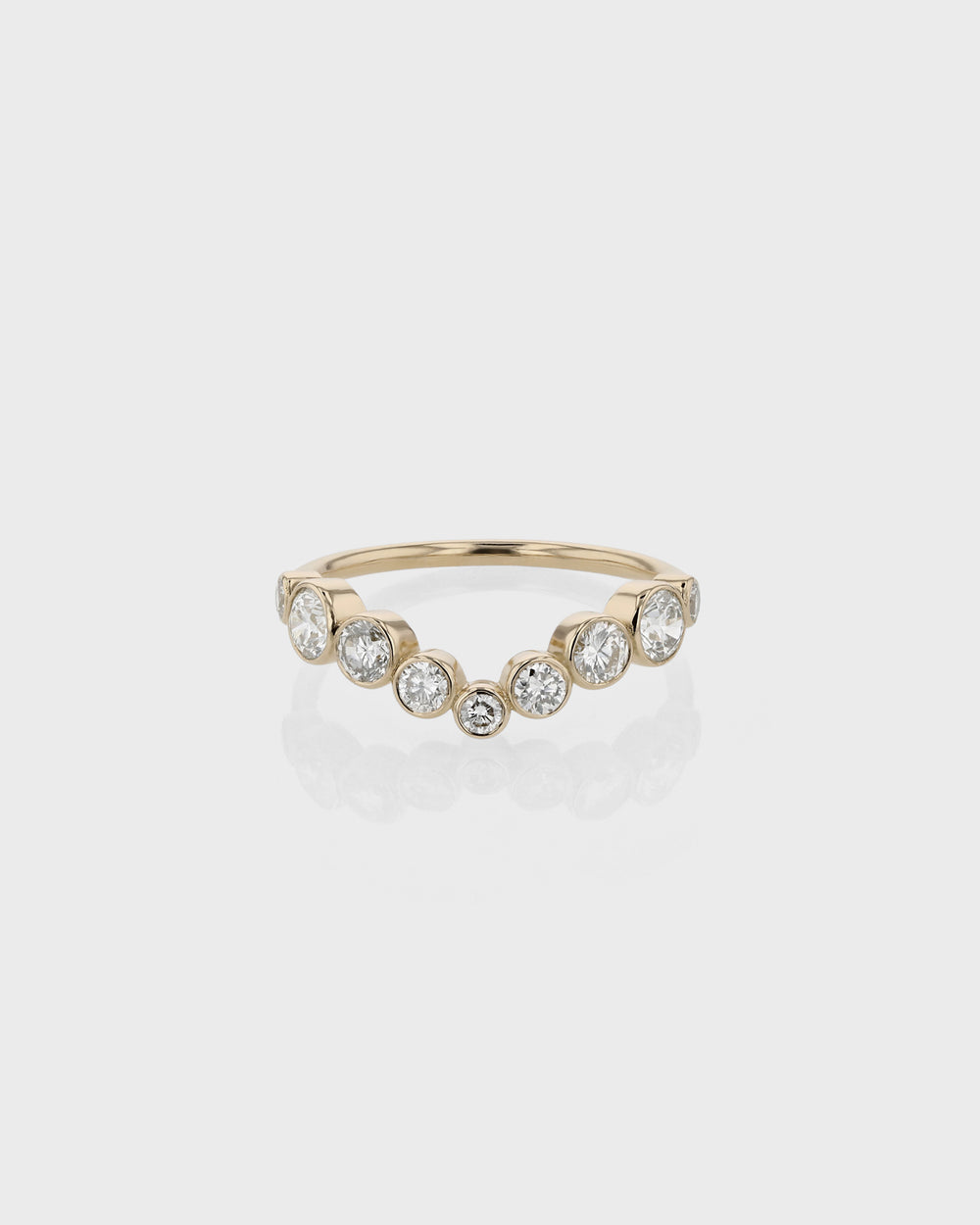 Bezel Diamond Drop Ring Gold | Sarah & Sebastian