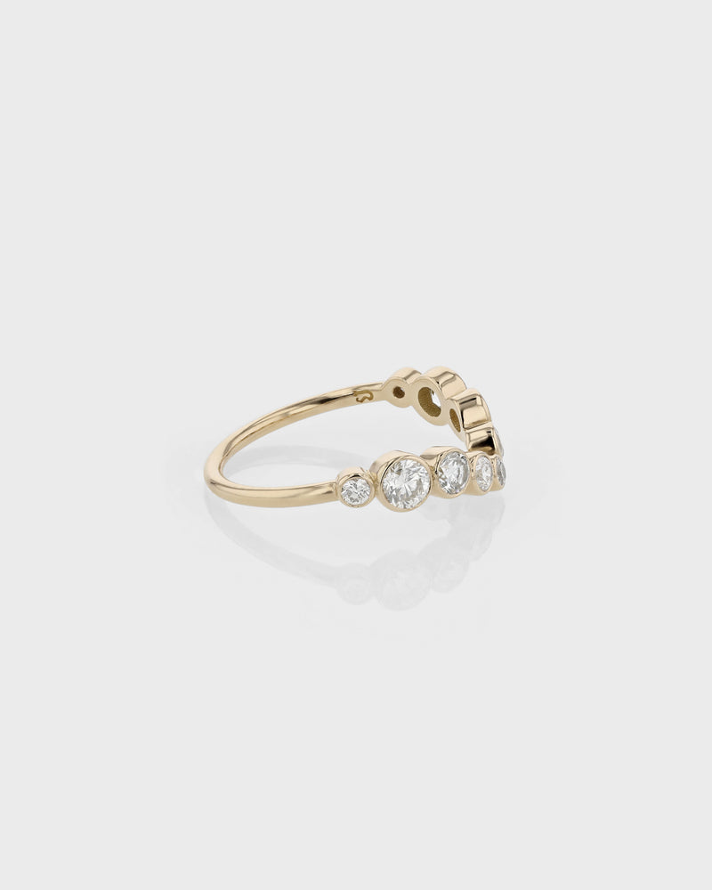 Bezel Diamond Drop Ring Gold | Sarah & Sebastian