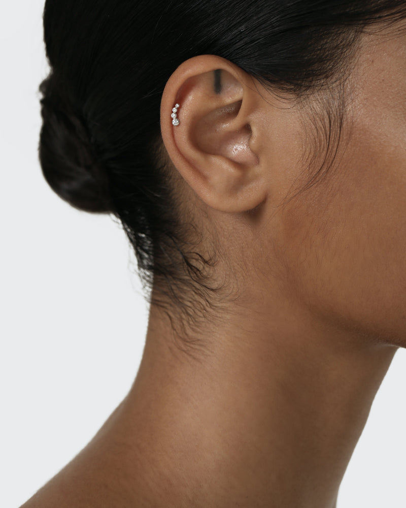 Bloom Diamond Cartilage Earring Platinum | Sarah & Sebastian