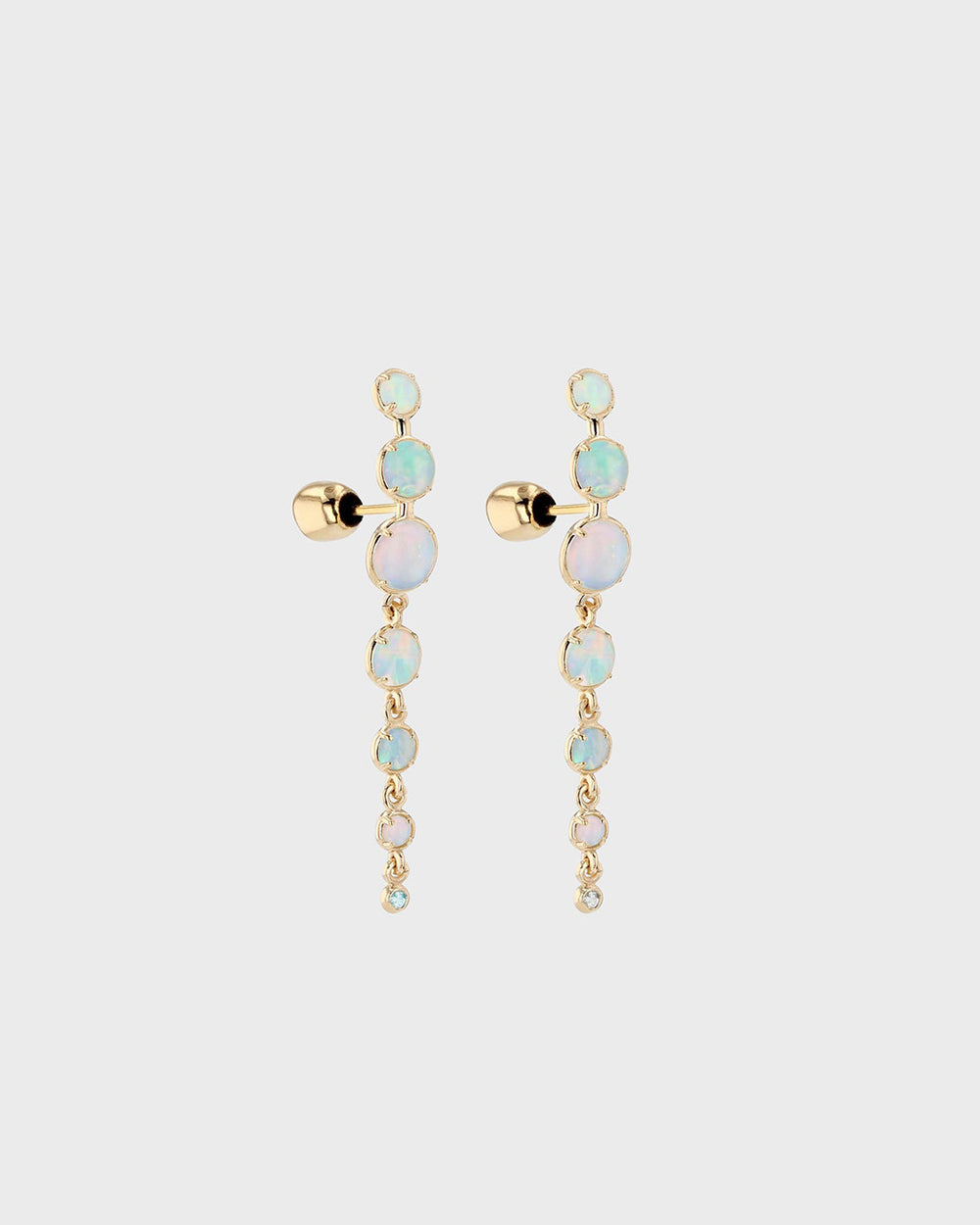 Chroma Opal Chain Earrings Gold | Sarah & Sebastian
