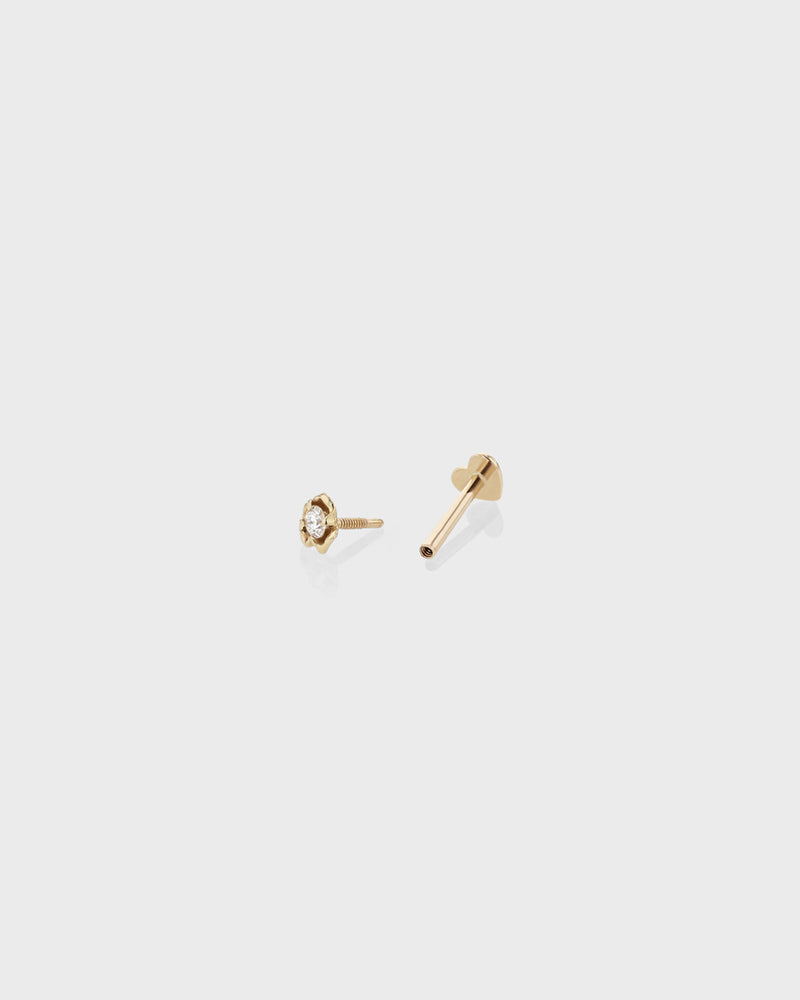 Coralline Cay Diamond Cartilage Earring Gold | Sarah & Sebastian
