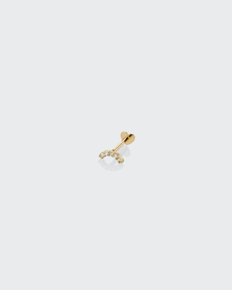 Diamond Curve Cartilage Earring Gold | Sarah & Sebastian