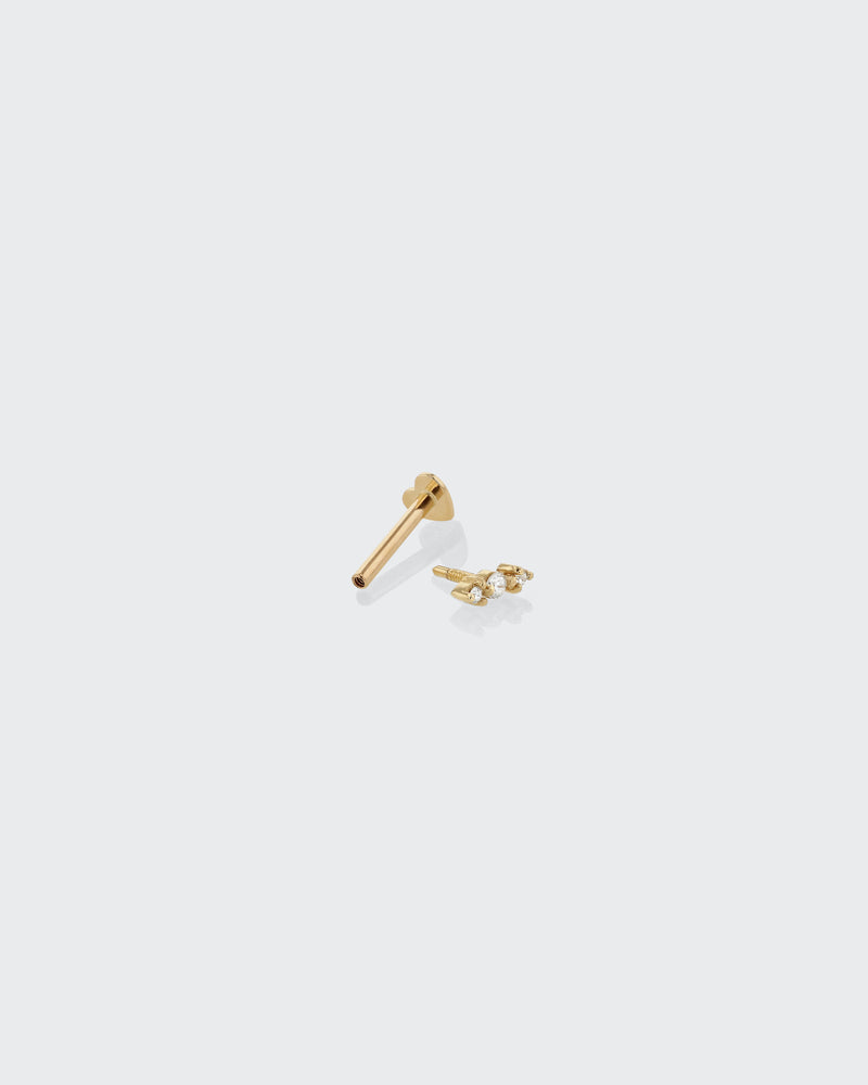 Diamond Row Cartilage Earring Gold | Sarah & Sebastian