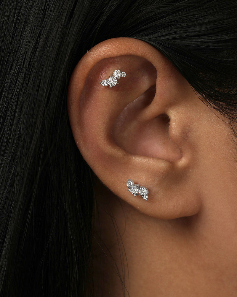 helix diamond cartilage piercing  Google Search  Crystal earrings  Crystal stud earrings Handmade jewelry necklace