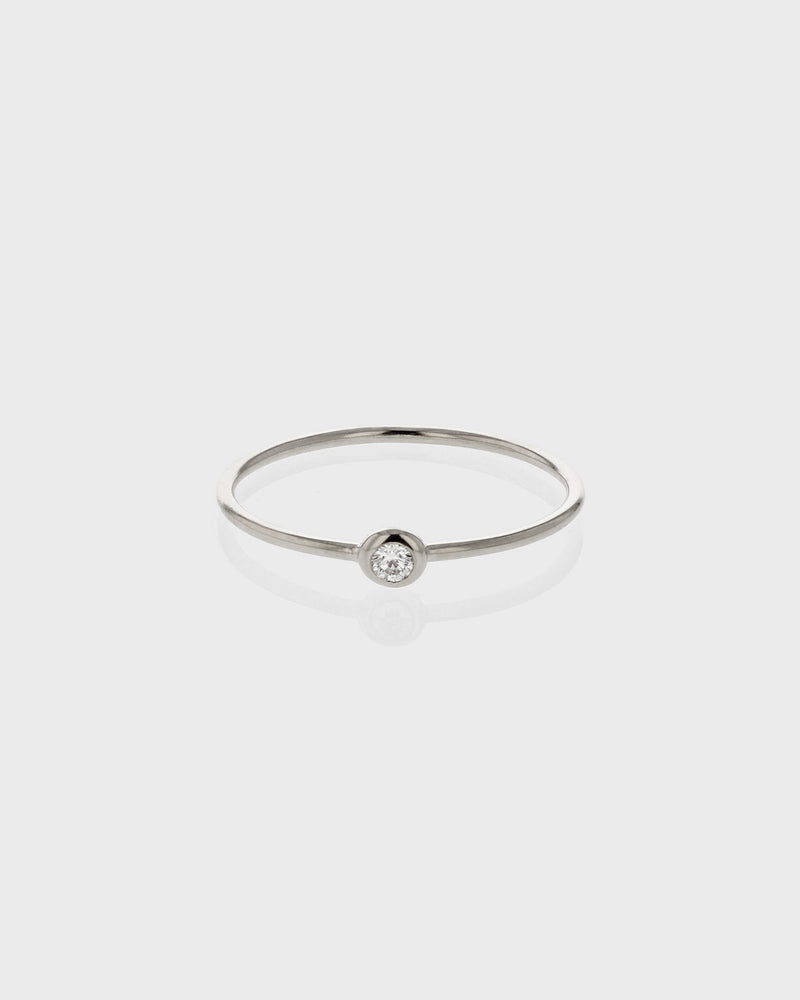 Diamond Lunette Ring White Gold | Sarah & Sebastian