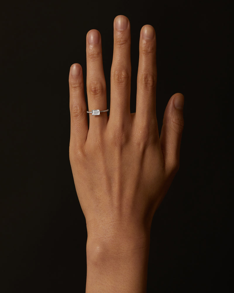 Emerald Eternity Engagement Ring | Sarah & Sebastian